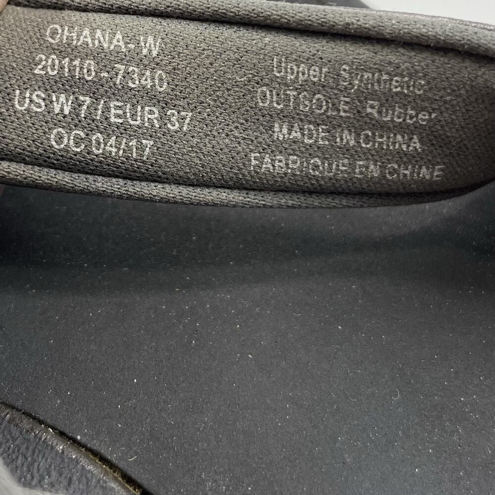 Olukai Ohana Womens Size 7 Black Gray Flip Flop Sandals Comfort Beach Hawaiian - Picture 8 of 9